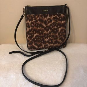 Coach ocelot crossbody bag
